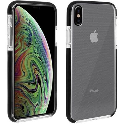 Akashi - Achterzijde behuizing voor mobiele telefoon - robuust - zwart, transparant - voor Apple iPhone XS Max Akashi - Achterzijde behuizing voor mobiele telefoon - robuust - zwart, transparant - voor Apple iPhone XS Max