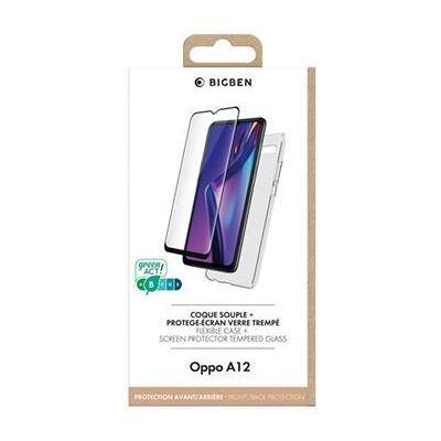 BIGBEN Connected - Achterzijde behuizing voor mobiele telefoon - thermoplastic polyurethaan (TPU) - transparant - met schermbeveiliging van gehard glas - voor OPPO A12 BIGBEN Connected - Achterzijde behuizing voor mobiele telefoon - thermoplastic polyurethaan (TPU) - transparant - met schermbeveiliging van gehard glas - voor OPPO A12
