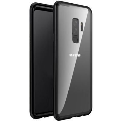 Hoesje voor Samsung Galaxy S9 - Zwart Magnetische hoes 360 Volledige bescherming Metaal Ultrabestendig Achterruitfolie Phonillico® Hoesje voor Samsung Galaxy S9 - Zwart Magnetische hoes 360 Volledige bescherming Metaal Ultrabestendig Achterruitfolie Phonillico®