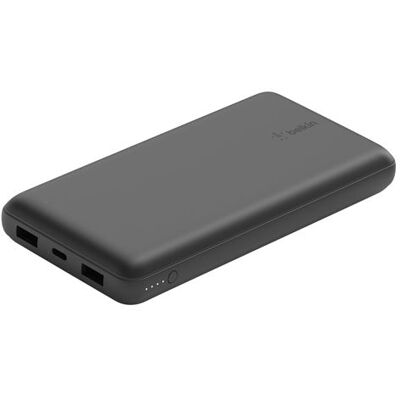 Belkin BoostCharge - Mobiele oplader - 20000 mAh - 15 Watt - 3 A - 3 uitgangsaansluitingen (USB-C, 2 x USB) - op kabel: USB-C - zwart Belkin BoostCharge - Mobiele oplader - 20000 mAh - 15 Watt - 3 A - 3 uitgangsaansluitingen (USB-C, 2 x USB) - op kabel: USB-C - zwart