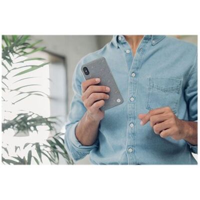 Moshi Vesta - Achterzijde behuizing voor mobiele telefoon - textiel - kiezelgrijs - voor Apple iPhone XS Max Moshi Vesta - Achterzijde behuizing voor mobiele telefoon - textiel - kiezelgrijs - voor Apple iPhone XS Max