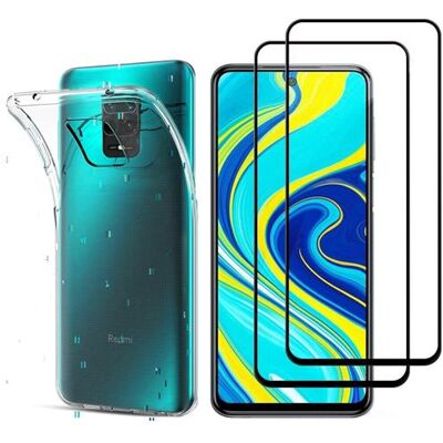 470 / 5 000 Case voor Xiaomi REDMI NOTE 9S / REDMI NOTE 9 PRO en 2 geharde glazen Black Edge - Zachte siliconen bescherming Glasfilm Screenprotector Phonillico® 470 / 5 000 Case voor Xiaomi REDMI NOTE 9S / REDMI NOTE 9 PRO en 2 geharde glazen Black Edge - Zachte siliconen bescherming Glasfilm Screenprotector Phonillico®
