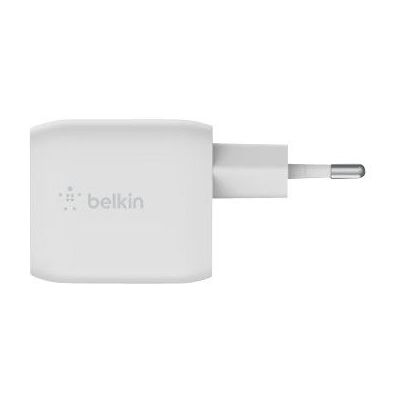 Belkin BoostCharge Pro GaN - Netspanningsadapter - PPS- en GaN-technologie - 45 watt - Fast Charge, PD 3.0 - 2 uitgangsaansluitingen (2x USB-C) - wit Belkin BoostCharge Pro GaN - Netspanningsadapter - PPS- en GaN-technologie - 45 watt - Fast Charge, PD 3.0 - 2 uitgangsaansluitingen (2x USB-C) - wit