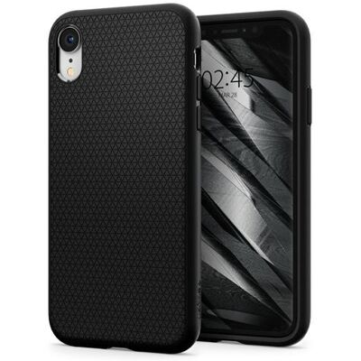 Spigen Liquid Air - Achterzijde behuizing voor mobiele telefoon - thermoplastic polyurethaan (TPU) - matzwart - voor Apple iPhone XR Spigen Liquid Air - Achterzijde behuizing voor mobiele telefoon - thermoplastic polyurethaan (TPU) - matzwart - voor Apple iPhone XR