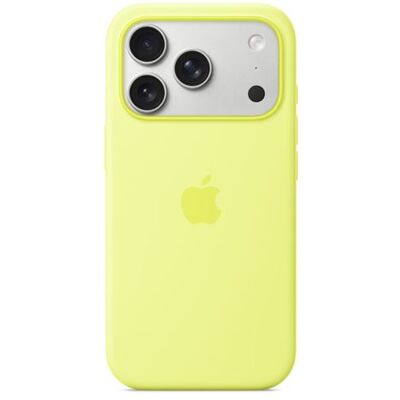 Apple Siliconen hoesje met MagSafe voor iPhone 17 Pro Neon Geel Apple Siliconen hoesje met MagSafe voor iPhone 17 Pro Neon Geel