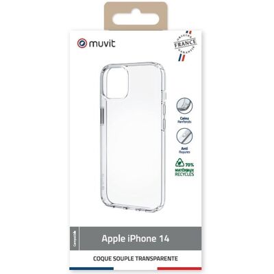 For France Muvit Soft case iPhone 14 Duidelijk For France Muvit Soft case iPhone 14 Duidelijk