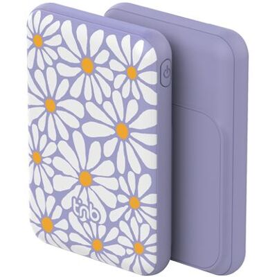 TNB T'nB FLOWER EXCLUSIV - Mobiele oplader - MagSafe - 5000 mAh - 20 Watt (24 pin USB-C) - lavendel TNB T'nB FLOWER EXCLUSIV - Mobiele oplader - MagSafe - 5000 mAh - 20 Watt (24 pin USB-C) - lavendel