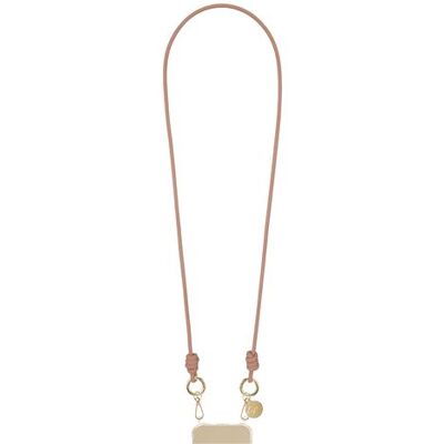 La Coque Francaise Leren koord Nolan Veganistisch Camel met Gouden karabijnhaken La Coque Francaise Leren koord Nolan Veganistisch Camel met Gouden karabijnhaken