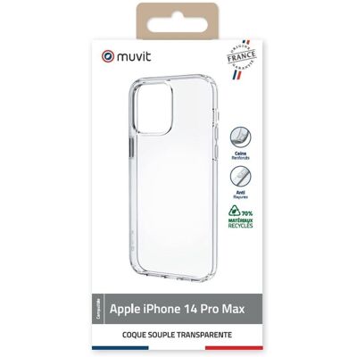 Soft Case Muvit Voor Frankrijk iPhone 14 Pro max Transparant Soft Case Muvit Voor Frankrijk iPhone 14 Pro max Transparant