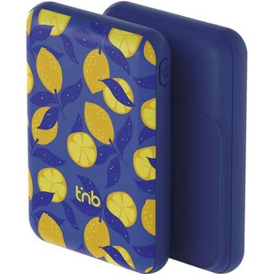TNB T'nB LEMON EXCLUSIV - Mobiele oplader - MagSafe - 5000 mAh - 20 Watt (24 pin USB-C) - blauw TNB T'nB LEMON EXCLUSIV - Mobiele oplader - MagSafe - 5000 mAh - 20 Watt (24 pin USB-C) - blauw