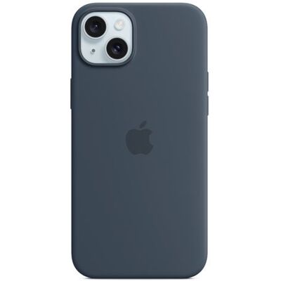 Apple Silicone hoesje met MagSafe voor iPhone 15 Plus Storm Blue Apple Silicone hoesje met MagSafe voor iPhone 15 Plus Storm Blue
