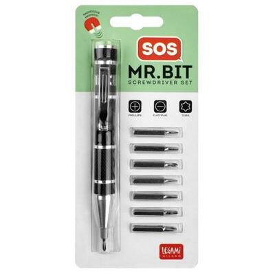 Legami Sos Mr. Bit - Pocket Screwdriver - Black Legami Sos Mr. Bit - Pocket Screwdriver - Black