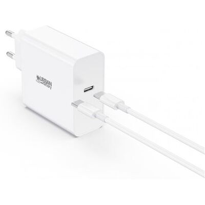 Urban Factory Powee oplader 65 Watt USB Type C gelakt wit Urban Factory Powee oplader 65 Watt USB Type C gelakt wit