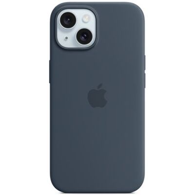 Apple Silicone hoesje met MagSafe voor iPhone 15 Storm Blauw Apple Silicone hoesje met MagSafe voor iPhone 15 Storm Blauw
