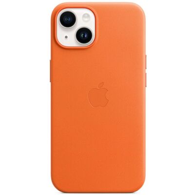 Apple Lederen Hoesje met MagSafe voor Apple iPhone 14 Orange Apple Lederen Hoesje met MagSafe voor Apple iPhone 14 Orange