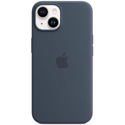 Apple Siliconen Hoesje met MagSafe voor Apple iPhone 14 Storm Blue Apple Siliconen Hoesje met MagSafe voor Apple iPhone 14 Storm Blue