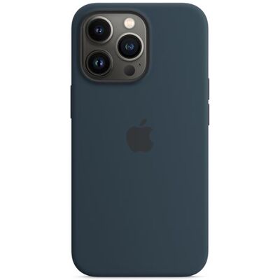 Apple iPhone 13 Pro Max Siliconen hoesje met MagSafe Blue abysse Apple iPhone 13 Pro Max Siliconen hoesje met MagSafe Blue abysse