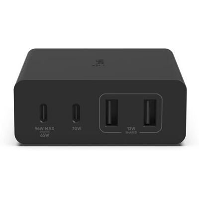 Belkin BoostCharge Pro - Netspanningsadapter - GaN-technologie - 108 watt - Fast Charge, PD 3.0 - 4 uitgangsaansluitingen (2 x USB, 2x USB-C) - zwart Belkin BoostCharge Pro - Netspanningsadapter - GaN-technologie - 108 watt - Fast Charge, PD 3.0 - 4 uitgangsaansluitingen (2 x USB, 2x USB-C) - zwart
