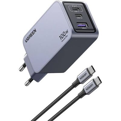UGREEN Netlader Nexode Pro 100 W Grijs geanodiseerd UGREEN Netlader Nexode Pro 100 W Grijs geanodiseerd