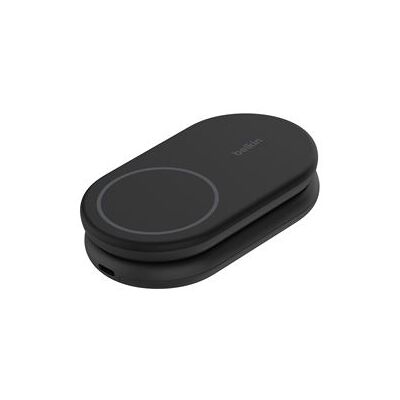 Belkin BoostCharge 2-in-1 - Draadloze oplaadstandaard - magnetisch, opvouwbaar, met Qi2 + netadapter - 15 watt - Fast Charge - zwart - voor Apple iPhone 12, 13, 14, 15, 16 Belkin BoostCharge 2-in-1 - Draadloze oplaadstandaard - magnetisch, opvouwbaar, met Qi2 + netadapter - 15 watt - Fast Charge - zwart - voor Apple iPhone 12, 13, 14, 15, 16