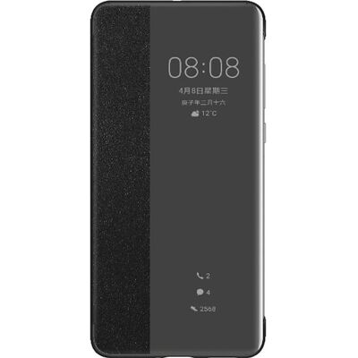 Huawei Smart View - Flip cover voor mobiele telefoon - polyurethaan - zwart - voor Huawei P40 Pro Huawei Smart View - Flip cover voor mobiele telefoon - polyurethaan - zwart - voor Huawei P40 Pro