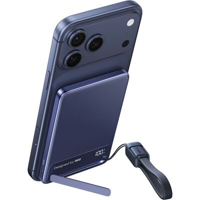 Iniu Powerbank 15 W MagPro Slim Magnet QI2 met USB Type-C-kabel 5000 mAh Blauw Iniu Powerbank 15 W MagPro Slim Magnet QI2 met USB Type-C-kabel 5000 mAh Blauw