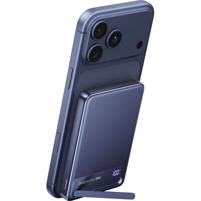Iniu Powerbank 25 W MagPro Slim Magnet QI2.2 met USB Type-C-kabel 10.000 mAh Blauw Iniu Powerbank 25 W MagPro Slim Magnet QI2.2 met USB Type-C-kabel 10.000 mAh Blauw