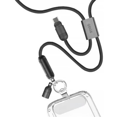 Qdos Band Powerloop Usb-c-kabel 60 W 1,2 M Zwart Qdos Band Powerloop Usb-c-kabel 60 W 1,2 M Zwart
