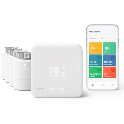 Tado Bedrade Slimme Thermostaat V3+ Starter Kit Met 4 Thermostatische Koppen Wit Tado Bedrade Slimme Thermostaat V3+ Starter Kit Met 4 Thermostatische Koppen Wit