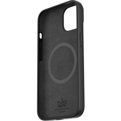 Silicon Puro Icon Magnetic Case iPhone 14 en iPhone 13 Zwart Silicon Puro Icon Magnetic Case iPhone 14 en iPhone 13 Zwart