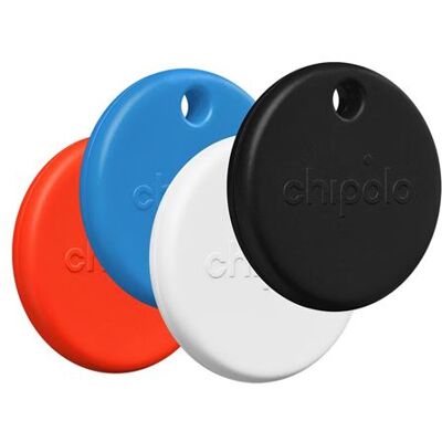 Chipolo Bluetooth Tracker Pop 4-pack Black/White/Red/Blue Chipolo Bluetooth Tracker Pop 4-pack Black/White/Red/Blue