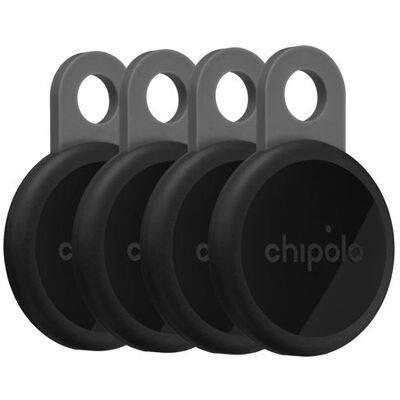 Chipolo Bluetooth Tracker Loop 4-pack Charcoal Black Chipolo Bluetooth Tracker Loop 4-pack Charcoal Black