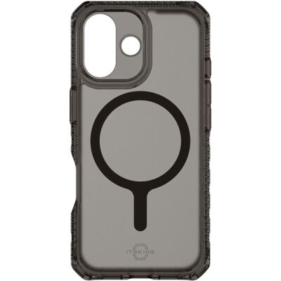 Itskins Itskin Cover Case Hybrid Frost Black met MagSafe voor iPhone 17 Itskins Itskin Cover Case Hybrid Frost Black met MagSafe voor iPhone 17
