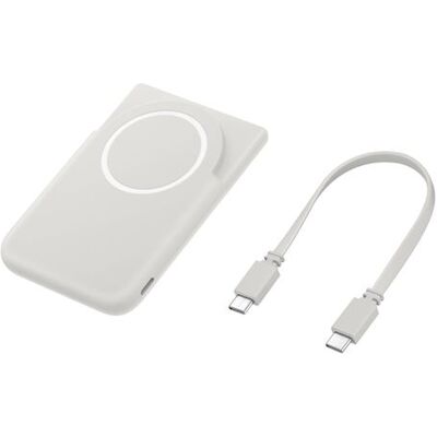 Samsung Draadloos en bedrade magnetische powerbank 5000 mAh Lichtgrijs Samsung Draadloos en bedrade magnetische powerbank 5000 mAh Lichtgrijs