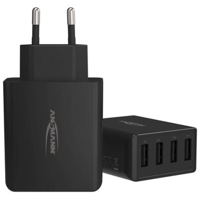USB-lader Ansmann HC430 30W Zwart USB-lader Ansmann HC430 30W Zwart