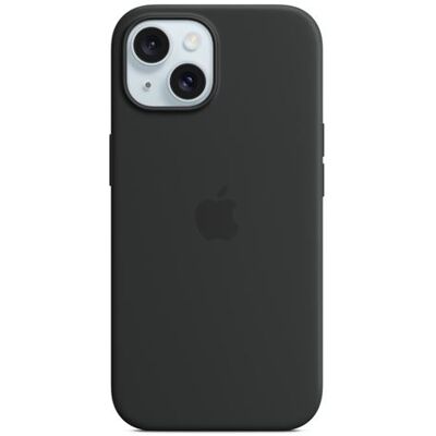 Apple Silicone hoesje met MagSafe voor iPhone 15 Zwart Apple Silicone hoesje met MagSafe voor iPhone 15 Zwart
