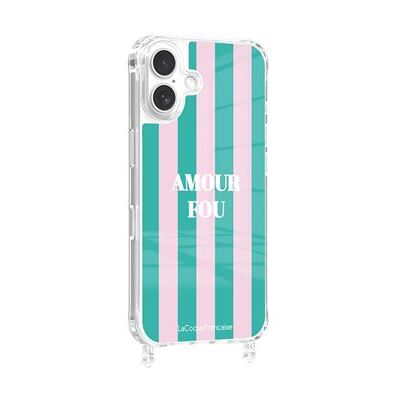 La Coque Francaise La Coque Française Bedrukt hoesje MagSafe Amour Fou met ring Roze voor iPhone 17 La Coque Francaise La Coque Française Bedrukt hoesje MagSafe Amour Fou met ring Roze voor iPhone 17
