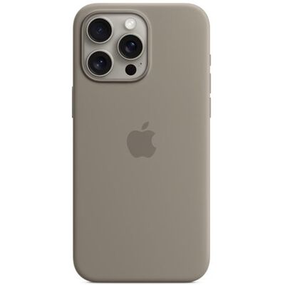 Apple Silicone hoesje met MagSafe voor iPhone 15 Pro Max klei Apple Silicone hoesje met MagSafe voor iPhone 15 Pro Max klei