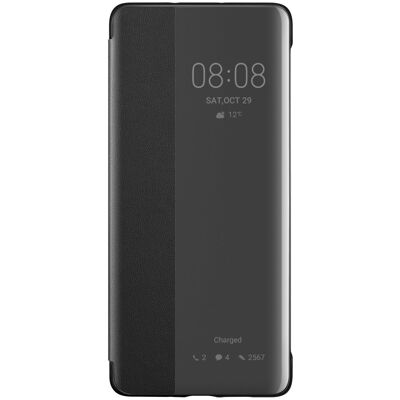 Huawei Smart View - Flip cover voor mobiele telefoon - namaakleer - zwart - voor Huawei P30 Pro Huawei Smart View - Flip cover voor mobiele telefoon - namaakleer - zwart - voor Huawei P30 Pro