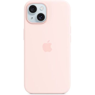 Apple Silicone case met MagSafe voor iPhone 15 Lichtroze Apple Silicone case met MagSafe voor iPhone 15 Lichtroze
