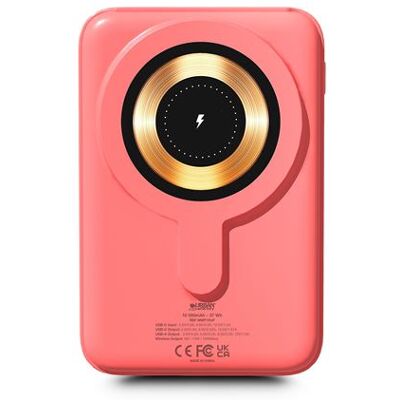 Urban Factory Draadloze magnetische externe batterij Magnee Power 10000 mAh Sweet Coral Urban Factory Draadloze magnetische externe batterij Magnee Power 10000 mAh Sweet Coral