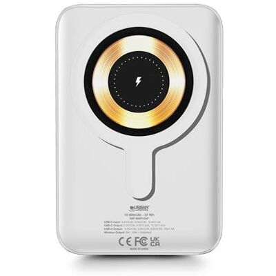 Urban Factory Draadloze Externe Batterij 10000 mAh Krijtwit Urban Factory Draadloze Externe Batterij 10000 mAh Krijtwit