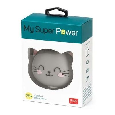 Legami Externe batterij My Super Power Kitty 4800 mAh Grijs en roze Legami Externe batterij My Super Power Kitty 4800 mAh Grijs en roze
