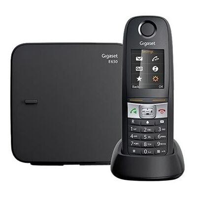 Gigaset E630 - Snoerloze telefoon met nummerherkenning - DECT\GAP - zwart Gigaset E630 - Snoerloze telefoon met nummerherkenning - DECT\GAP - zwart