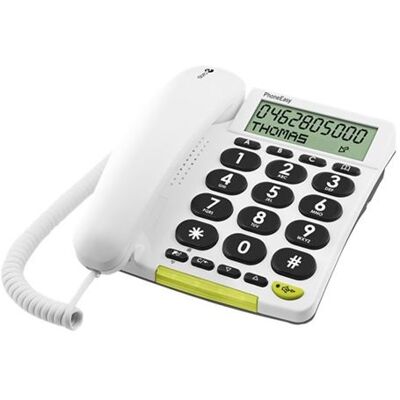 DORO PhoneEasy 312cs - Telefoon met snoer met nummerherkenning - wit DORO PhoneEasy 312cs - Telefoon met snoer met nummerherkenning - wit