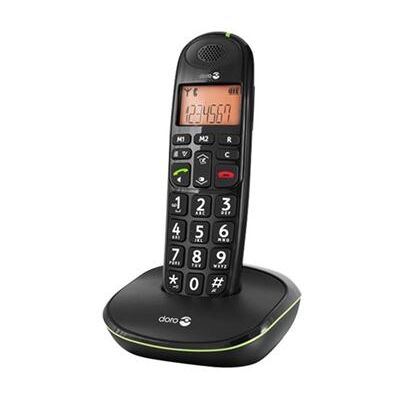 DORO PhoneEasy 100w - Snoerloze telefoon met nummerherkenning - DECT\GAP - zwart DORO PhoneEasy 100w - Snoerloze telefoon met nummerherkenning - DECT\GAP - zwart