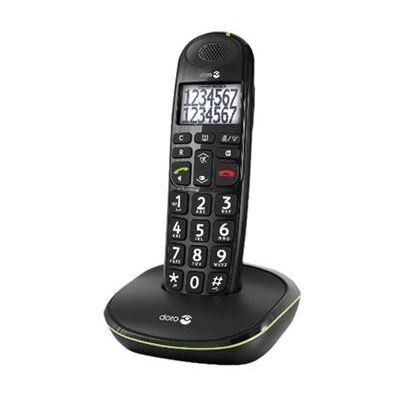 DORO PhoneEasy 110 - Snoerloze telefoon met nummerherkenning/wachtstand - DECT\GAP - zwart DORO PhoneEasy 110 - Snoerloze telefoon met nummerherkenning/wachtstand - DECT\GAP - zwart