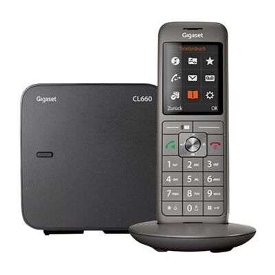 Gigaset CL660 - Snoerloze telefoon met nummerherkenning - DECT\GAP - zwart, antraciet Gigaset CL660 - Snoerloze telefoon met nummerherkenning - DECT\GAP - zwart, antraciet
