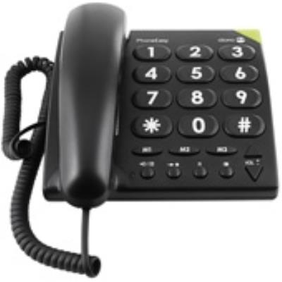 DORO PhoneEasy 311c - Telefoon met snoer - zwart DORO PhoneEasy 311c - Telefoon met snoer - zwart
