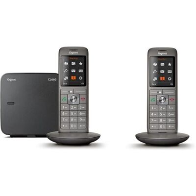 Gigaset Draadloze telefoon CL660 Duo Antraciet Gigaset Draadloze telefoon CL660 Duo Antraciet